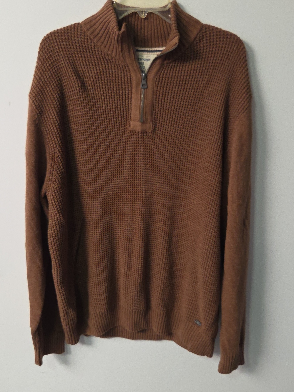 Weatherproof Vintage Brown Quater Zip Sweater
